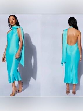 Meshki | Dresses | Meshki Dalia Off Shoulder Satin Maxi Dress | Poshmark
